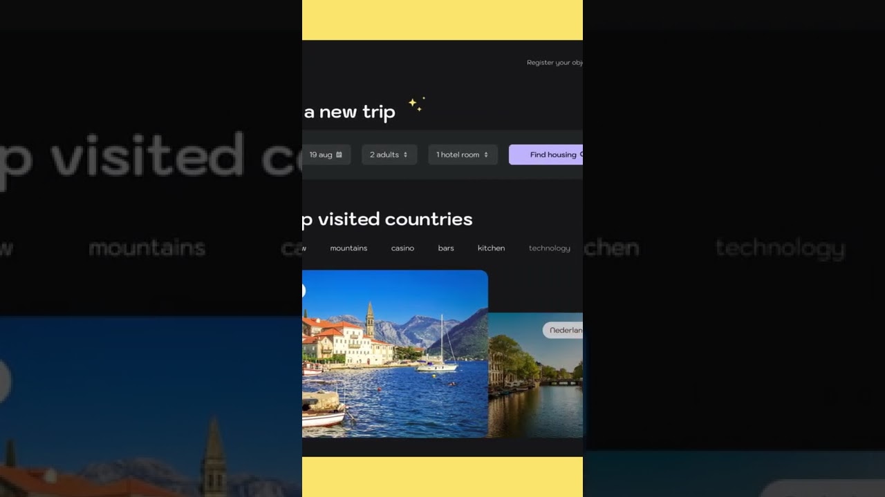 UX/UI design. Concept Booking