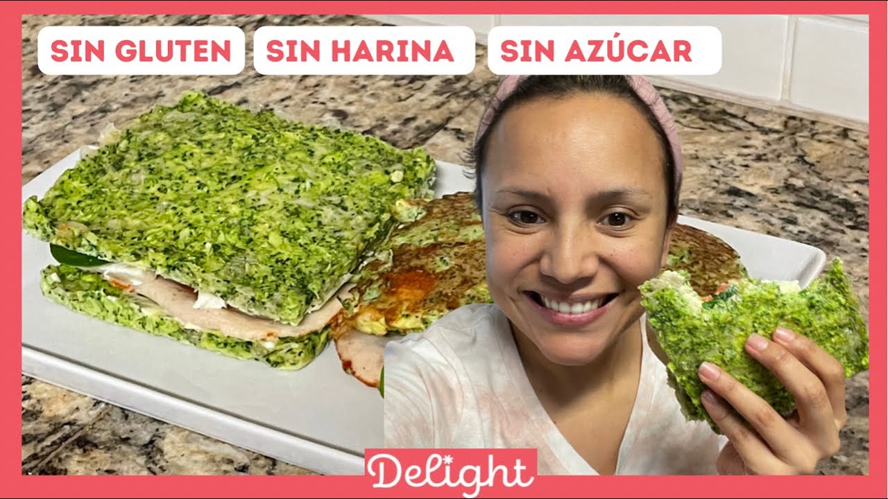 Pan Keto para Sandwich hecho de Brócoli (Pan keto en microondas y sin harina )