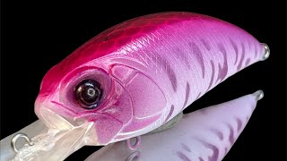 Lure Painting a Purple/Pink Medium Diver, using Insane Custom Stencils, Lurebuild