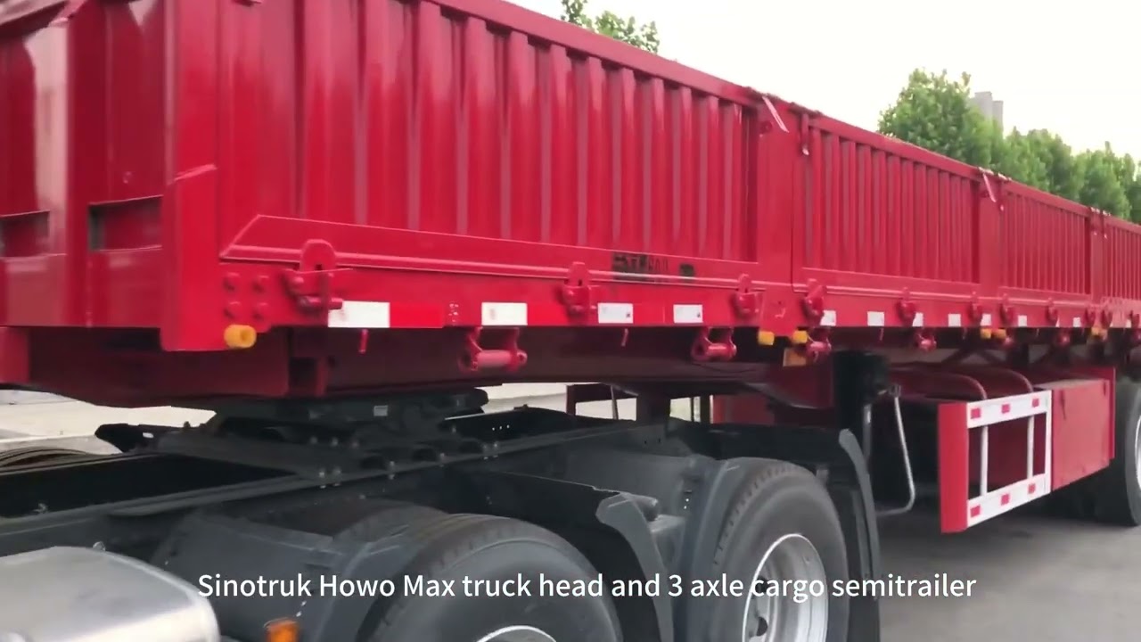 Sinotruk Howo Max truck head and 3 axle cargo semi