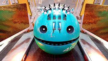 Pacman, Gladiator Robot, and Chain Chomp Battle the Most Dangerous Robots in a Labyrinth
