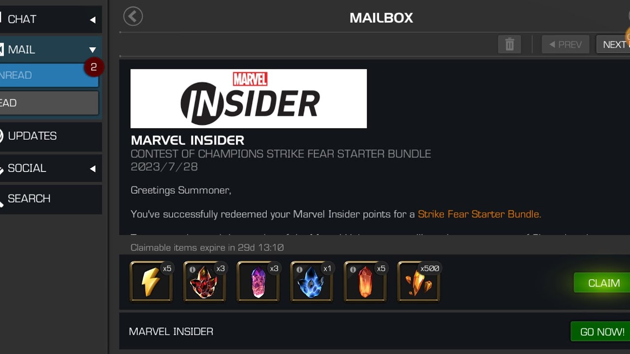 Marvel Insider  :  opening