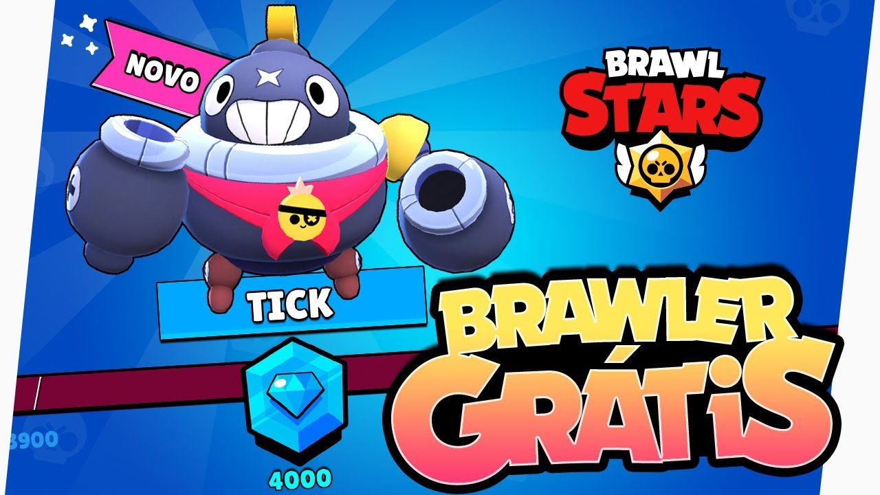 Tick Novo Brawler De Graca Para Todos Novos Poderes De Estrela Nova Moeda E Skins No Brawl Stars Youtube - brawl stars tick habilidade troca de olheo