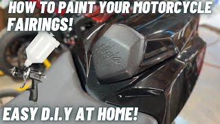 How To Paint Your Motorcycle Fairings At Home By Yourself (Cracked Fairing Repair)