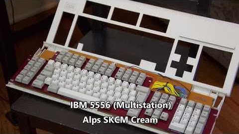 IBM 5556 (Multistation) Keyboard w/ Alps SKCM Cream, USB Converted - Typing Demo