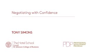 Professional Development Program: Negotiating with Confidence