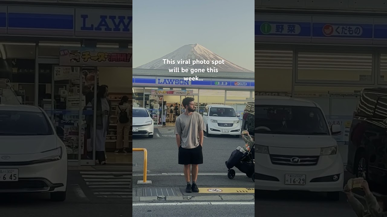 This week, the viral Lawson Mount Fuji photo spot will be gone forever.. 