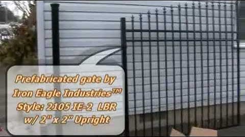 Installation of a double swing gate