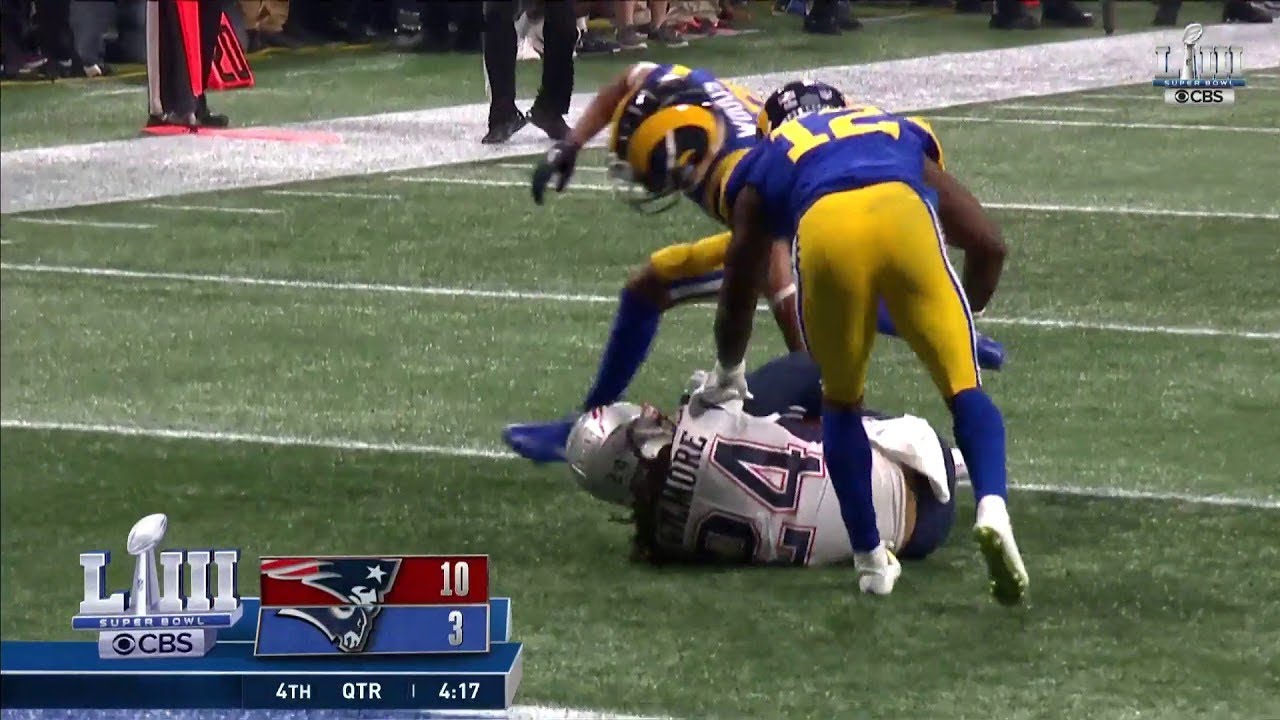 Stephon Gilmore Picks Off Jared Goff Late in the Game | Super Bowl LIII Can’t-Miss Play