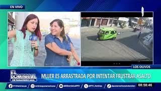 Mujer fue arrastrada tras intentar frustrar el robo de su teléfono cerca de la Municipalidad