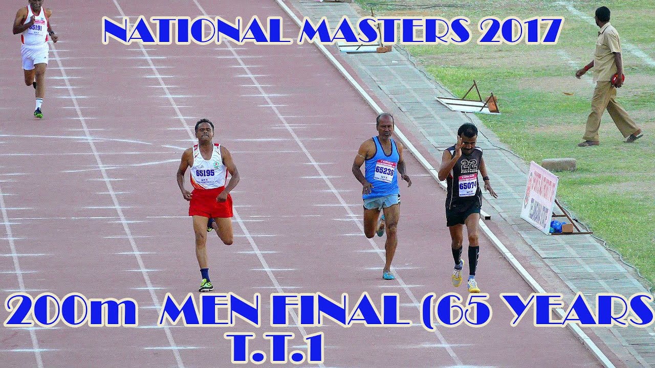 200m Final Men 65 Years || Time Trial 1 38th National Masters Athletics Championship 2017