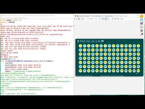 Tìm hiểu code python tạo mã LaTeX 105 câu tương tự Câu 40 đề minh họa ...