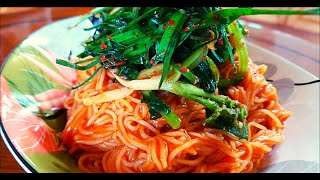 열무 비빔면 만들기 Yeolmu Bibimmyeon Young Summer Radish Korean Y Noodles