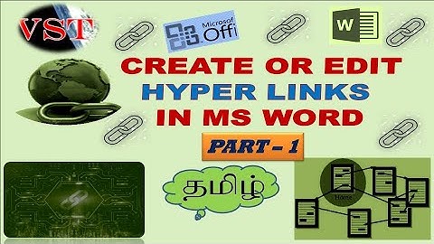 Hyperlinks in ms word in tamil  - Part 1 | how to use hyperlink in ms word | MS Word Hyperlinks