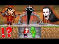 JJ and Mikey HIDE From SCARY MONKEY, KRASUE, NIGHTMARE CATNAP in Minecraft! - Maizen
