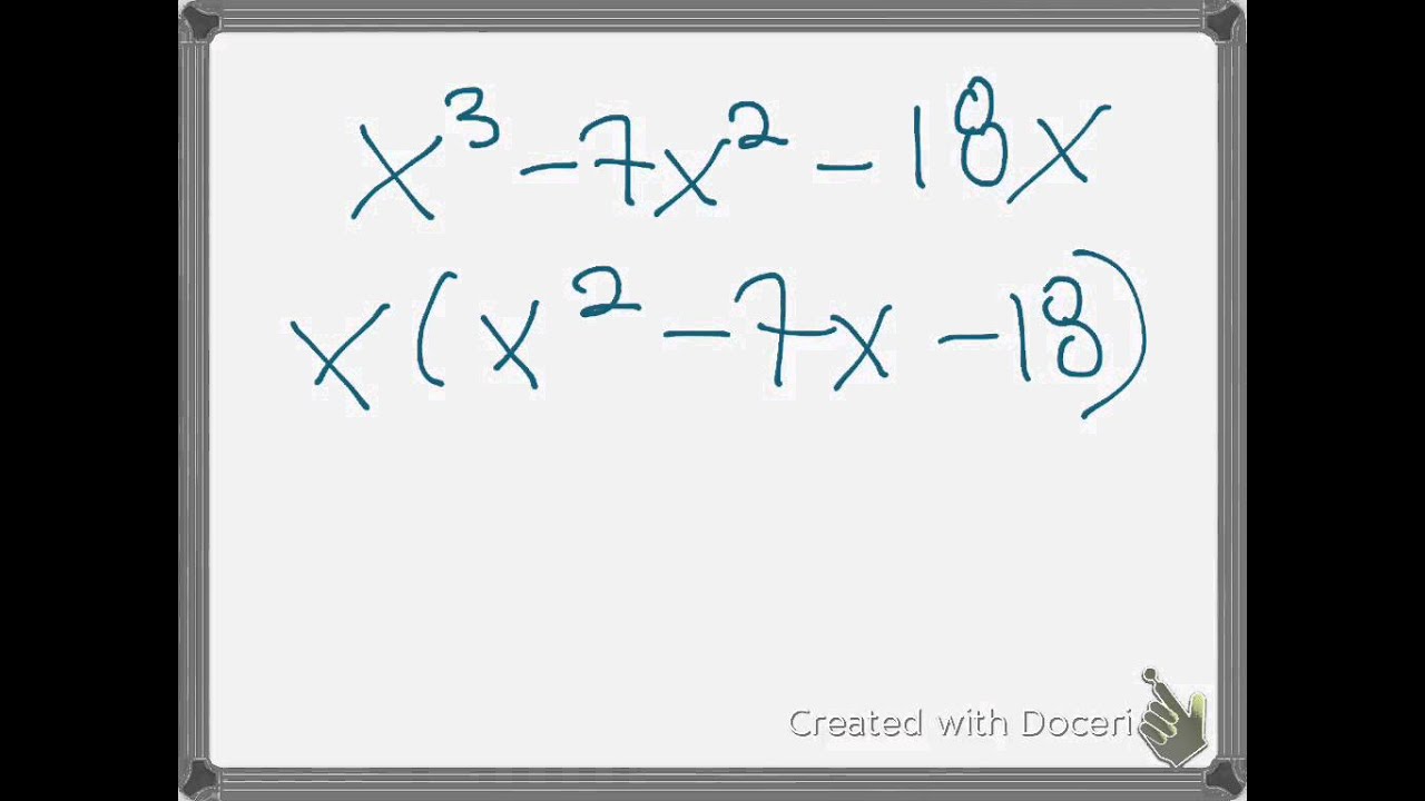 Writing a Polynomial in Factored Form