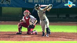 20140404-2 甲組春季聯賽 台灣電力vs台東綺麗珊瑚 9上 陳偉志敲出左外野方向二壘安打
