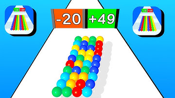 Canvas Ball Run 3D Game - ASMR Gameplay ( Math Games , Ball game )