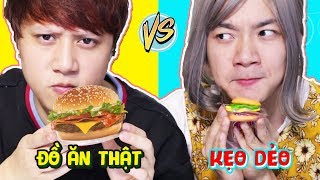 GIA ĐÌNH LỒI RỐN - KẸO DẺO ĐỒ ĂN VS ĐỒ ĂN THẬT *Gummy Food Vs Real Food*