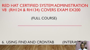 6. Red Hat Linux RHCSA V8  EX200 -  Using Find  Command and  Crontab - Anand K