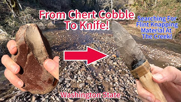 Finding Flint Knapping Material In The Creeks For Making Stone Tools!!