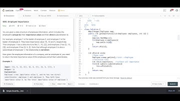 leetcode690  Employee Importance DFS