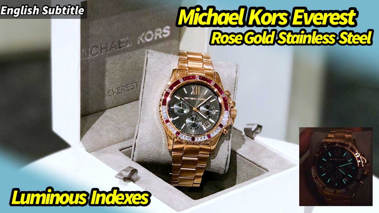 Michael Kors - Everest Chronograph Rose Gold. - YouTube