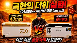가격이 10배 차이나는 낚시 쿨러 일년중 가장 더운 한여름에 냉장 성능 비교 #다이와 #알리쿨러 #캠핑아이스박스
