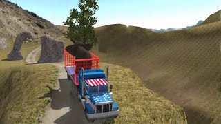 American Truck wild zoo Animals transport in the mountains of USA  gameplay | wow kidz gameplay screenshot 4