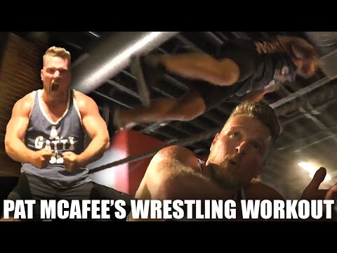 Pat McAfee's Wrestling Workout Before His Match With Adam Cole