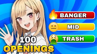 🎵 RATE THE ANIME OPENING (100 BANGER Openings)🔥Anime Quiz 🎵 RATE THE ANIME OPENING (100 BANGER Openings)🔥Anime Quiz