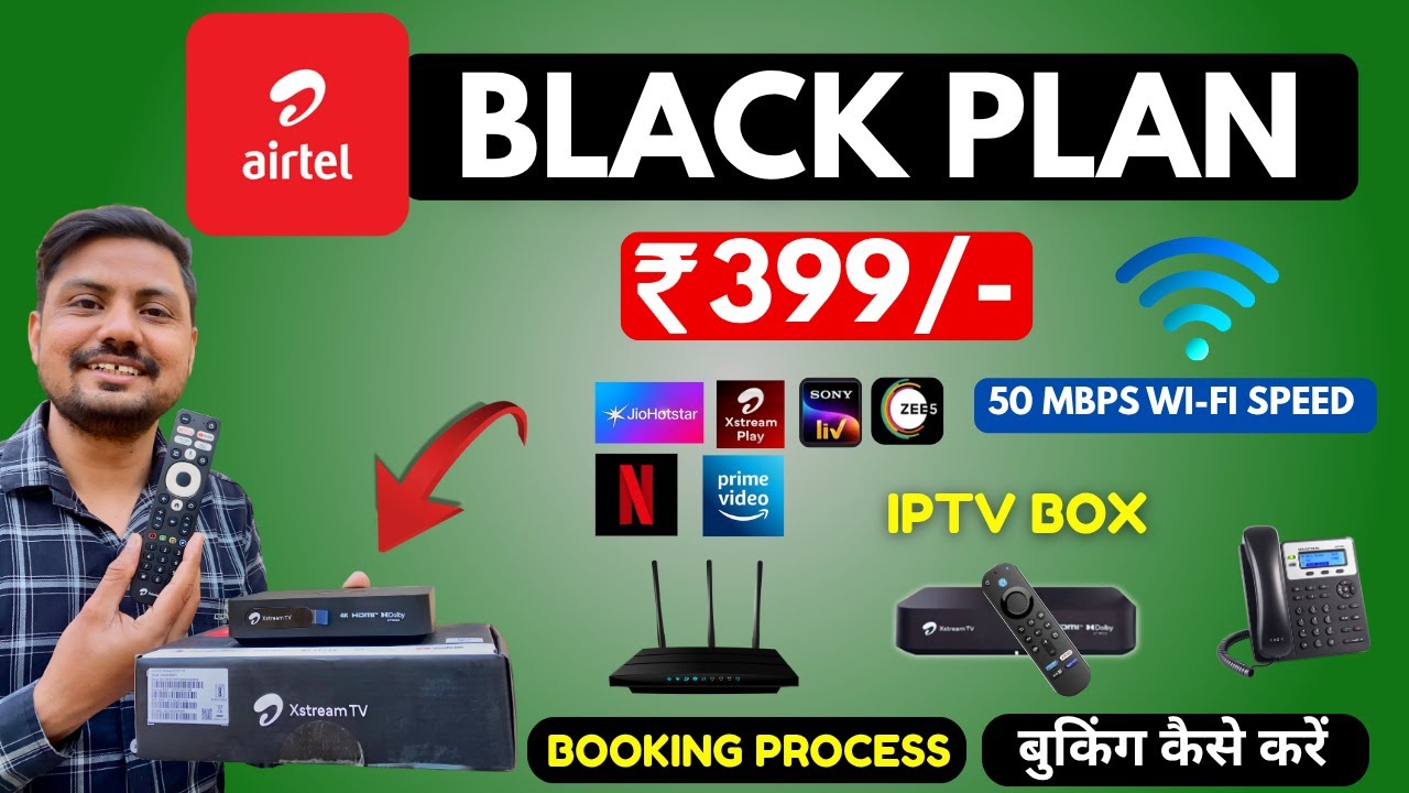 Airtel Black ₹399 Plan Review | 260+ TV Channels + 12 OTT Apps Free | Best Budget IPTV