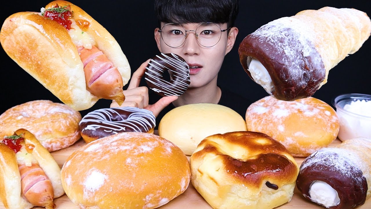 여러가지 파리바게트 빵 디저트 먹방ASMR MUKBANG BREAD & DESSERT パン デザート eating sounds
