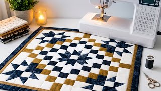Patchwork block perfect for panels and table runners.