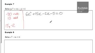 C1 Quadratics Example 7