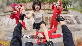 Parkour Money Heist Season 4 Escape From Police Chase Gold Rush - 1 Hour Full Story Action Pov