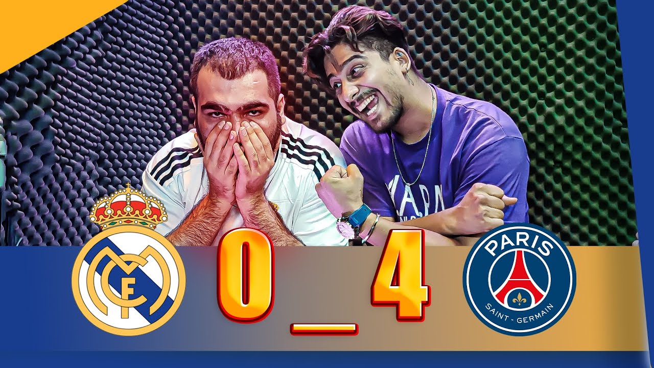 تجاوز پاری‌سن‌ژرمن به رئال مادرید❌فشاری شدن مجید تا مرز سکته😱
