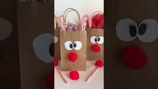 DIY Christmas #crafts Reindeer Bag #giftideas