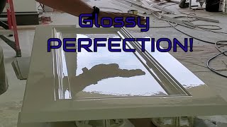 How to get that GLOSSY and Glassy cabinet finish | Kitchen cabinet painting
