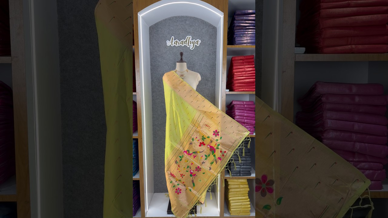Pure Zari Triple Muniya Border Parrot Paithani Dupatta