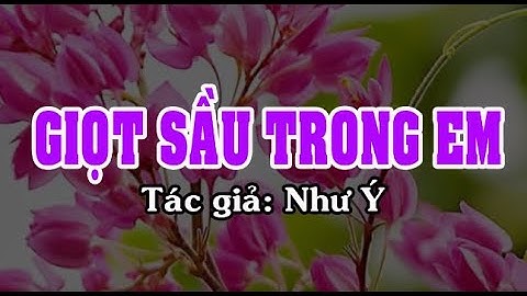Karaoke vọng cổ - GIỌT SẦU TRONG EM - DÂY ĐÀO [T/g Như Ý]