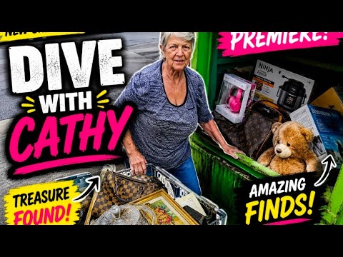 🚨 PREMIERE: The dumpster gave up the hidden goods today! #dumpsterdiving #divewithcathy