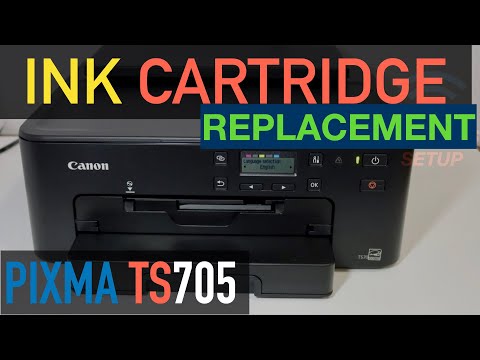 Canon PIXMA TS705 Ink Cartridge Replacement !! 