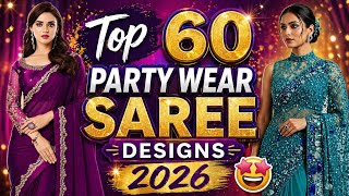 🤩Party wear saree design 2026॥ latest saree collection॥ #trending #saree #fashion #youtubeshorts #yt screenshot 2