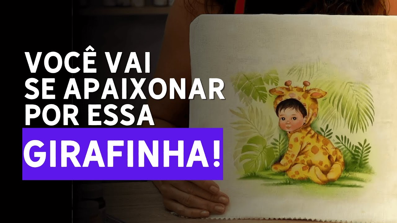 Um mini girafinha! | Pintura em Tecido | Pintura Baby