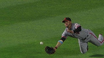 Blanco soars for a diving shoestring grab