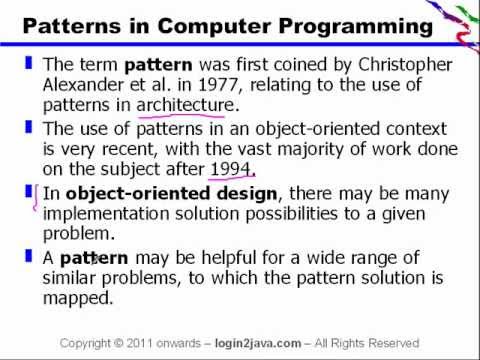 Advance Java Series - Patterns in Computer Programming