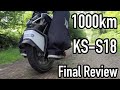 1000KM on a Suspension Unicycle | Kingsong KS-S18 | Final Review!