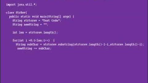 Learn Java program - string reverse - charAt