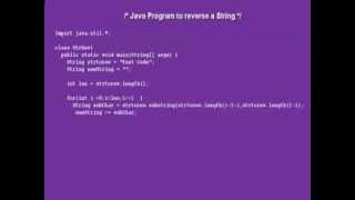 Learn Java program - string reverse - charAt